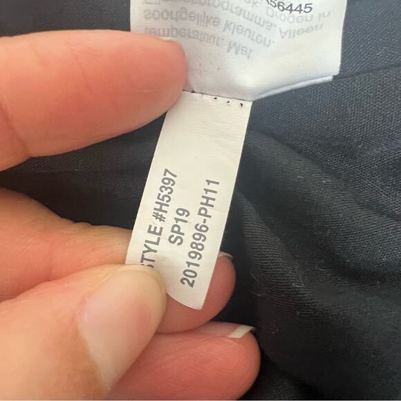 J. by J. Crew Skirt Womens 6 Black Scalloped Linen Blend Edged A Line - Picture 8 of 10